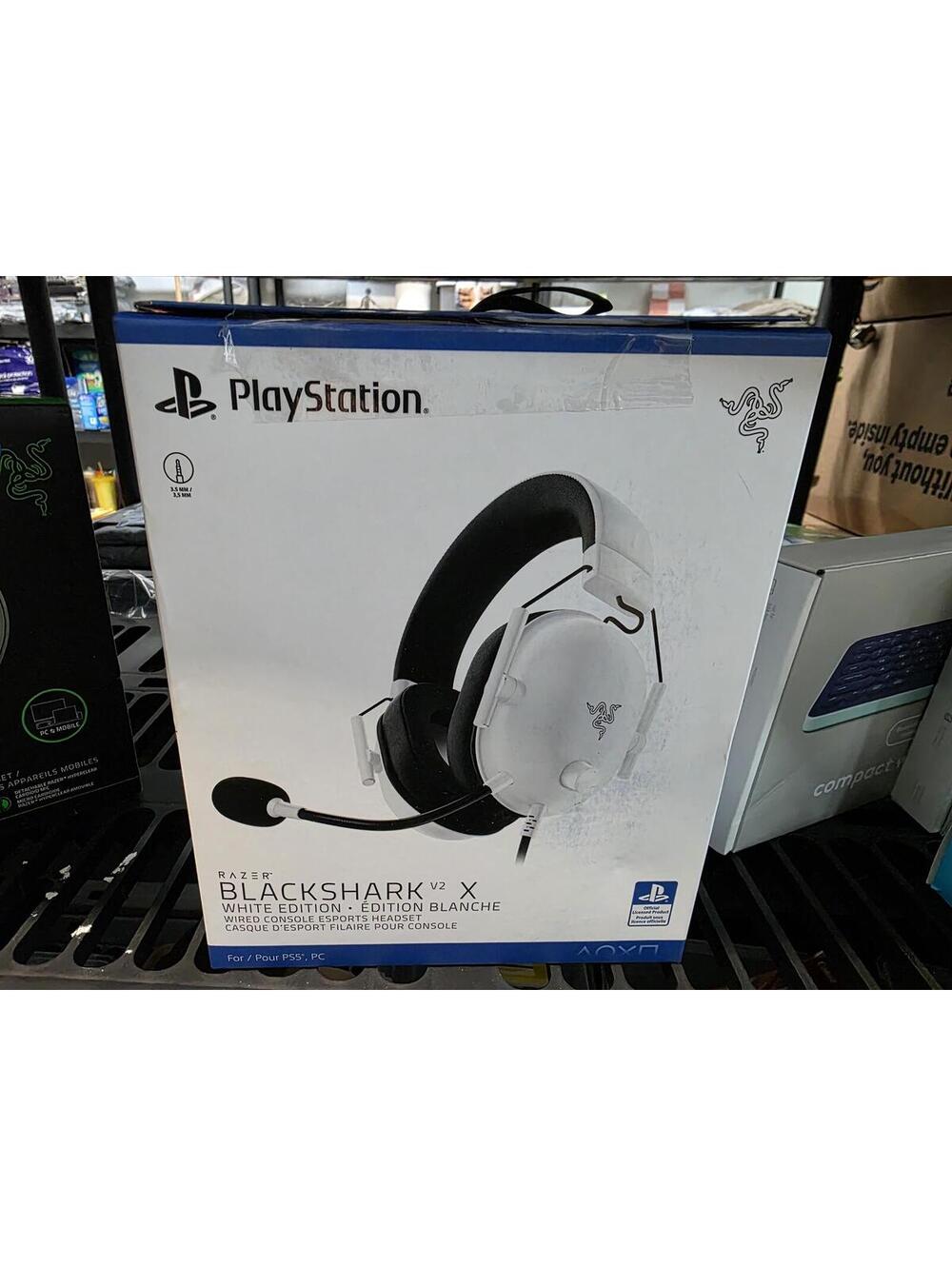Razer BlackShark V2 X White Edition Gaming Headset for PlayStation 5 and PC